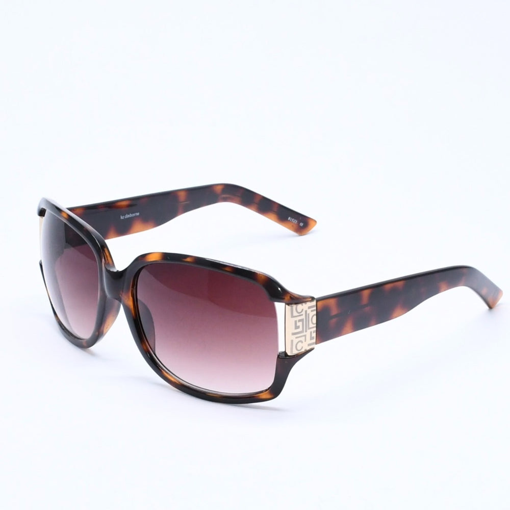 Liz claiborne リズ クレイボーン サングラス アイウェア 81521 べっ甲カラー ブラウン プラスチック メタル GP 美品 中古 4a005069