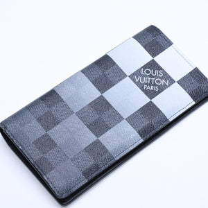 極美品 LOUIS VUITTON ルイヴィトン 長財布 ダミエグラフィット N40415 グレー ホワイト ブラック ジャイアント ポルトフォイユ・ブラザNM 中古 4a005090