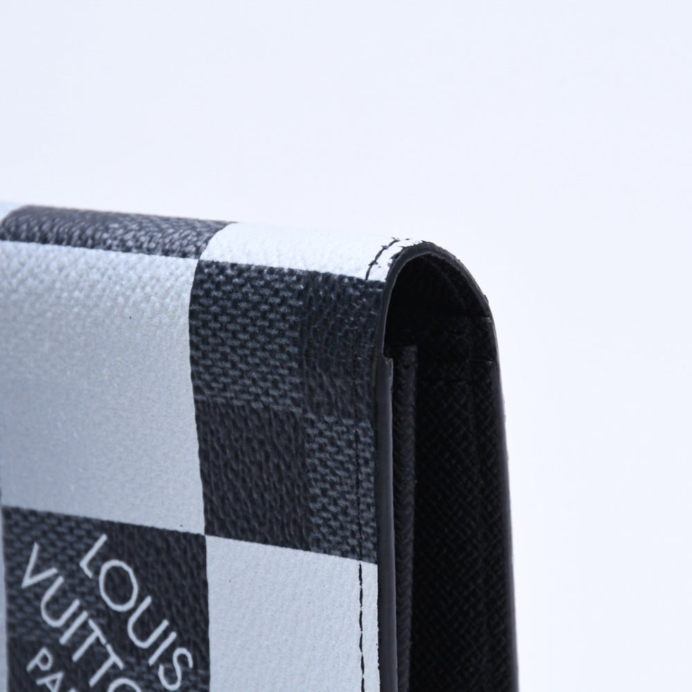 極美品 LOUIS VUITTON ルイヴィトン 長財布 ダミエグラフィット N40415 グレー ホワイト ブラック ジャイアント ポルトフォイユ・ブラザNM 中古 4a005090
