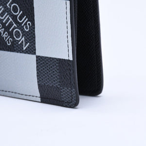 極美品 LOUIS VUITTON ルイヴィトン 長財布 ダミエグラフィット N40415 グレー ホワイト ブラック ジャイアント ポルトフォイユ・ブラザNM 中古 4a005090