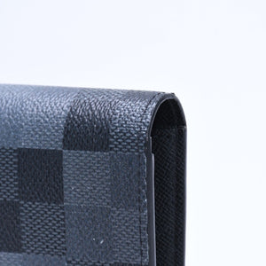 極美品 LOUIS VUITTON ルイヴィトン 長財布 ダミエグラフィット N40415 グレー ホワイト ブラック ジャイアント ポルトフォイユ・ブラザNM 中古 4a005090