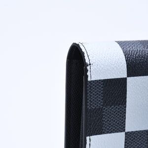 極美品 LOUIS VUITTON ルイヴィトン 長財布 ダミエグラフィット N40415 グレー ホワイト ブラック ジャイアント ポルトフォイユ・ブラザNM 中古 4a005090