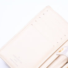 Load image into Gallery viewer, LOUIS VUITTON ルイヴィトン 2つ折り財布 ダミエ・アズール ポルトフォイユ・ヴィエノワ N61676 ホワイト ネイビー ゴールド金具 美品 中古 4a005054