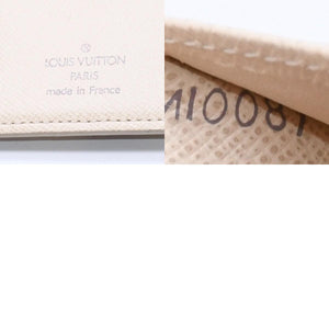 LOUIS VUITTON Bifold Wallet Damier Azur Portefeuille Viennois N61676 White Navy Gold Hardware Good Condition Used 4a005054