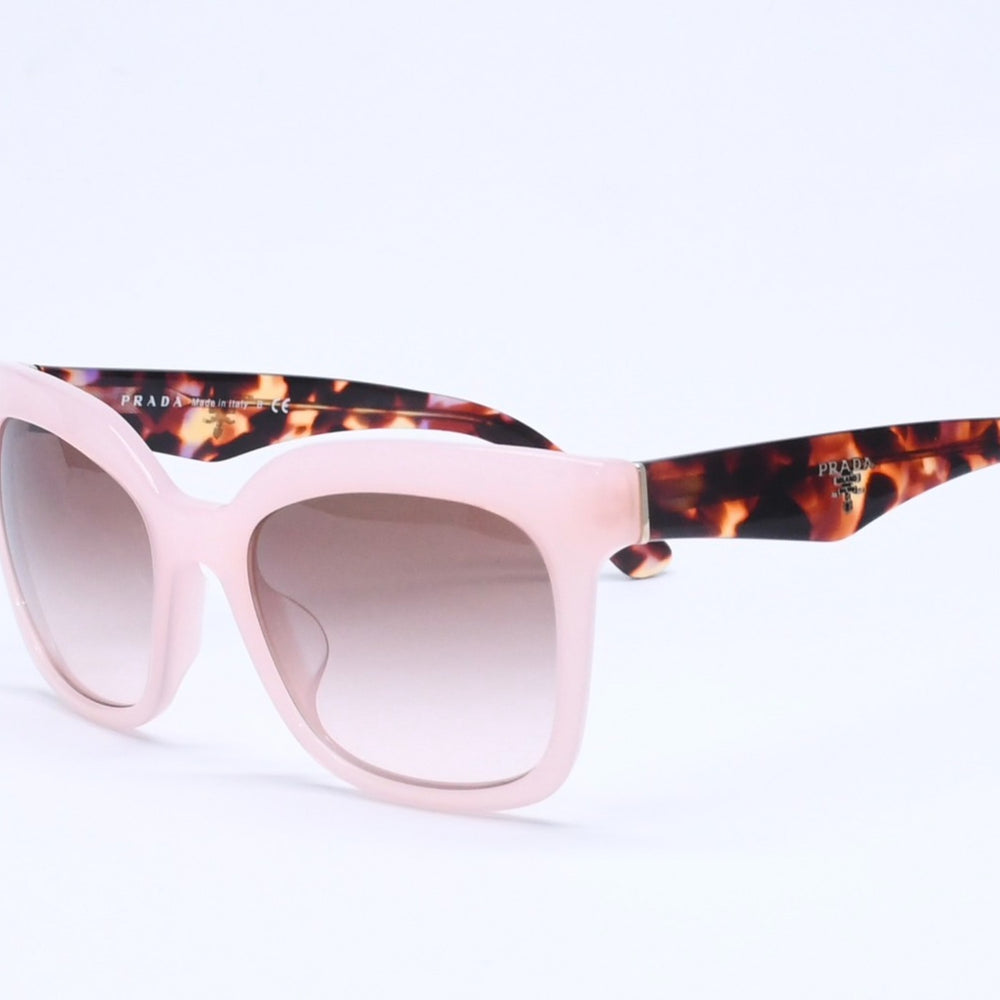 PRADA プラダ サングラス アイウェア SPR24Q-F UEW-0A6 サイズ53□19 140 べっ甲カラー ピンク 美品 中古 4a005167