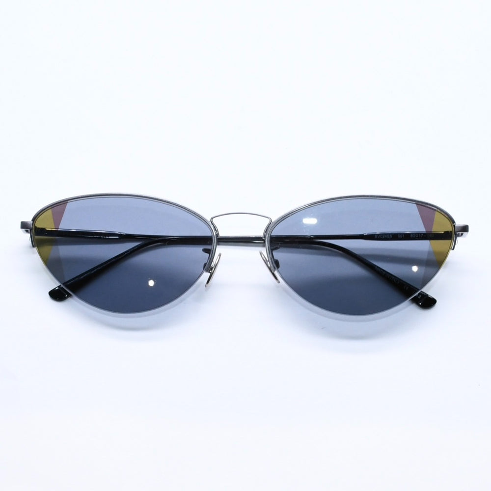 BOTTEGAVENETA ボッテガヴェネタ ハーフリム サングラス アイウェア BV0245S 001 サイズ60□17-140 イントレチャート 美品 中古 4a005212