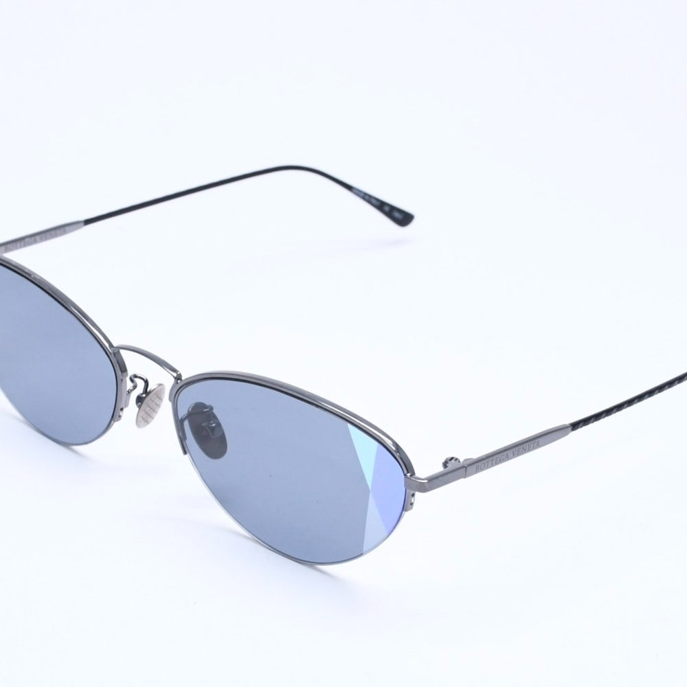 BOTTEGAVENETA Bottega Veneta Half Rim Sunglasses Eyewear BV0245S 001 Size 60□17-140 Intrecciato Good Condition Used 4a005212