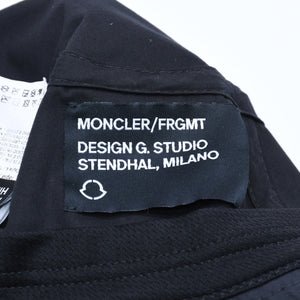 極美品 MONCLER モンクレール FRAGMENT フラグメント バケットハット ハット ブラック サイズL 中古 4a005219