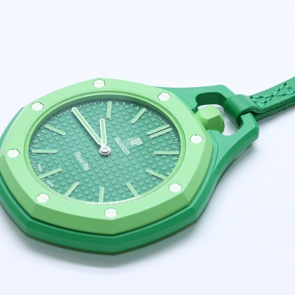 新品未使用 SWATCH スウォッチ × AUDEMARS PIGUET ROIAL POP グリーンエイト SSX03G100N ロイヤルオーク レピーヌ SISTEM51 時計 中古 4a005235