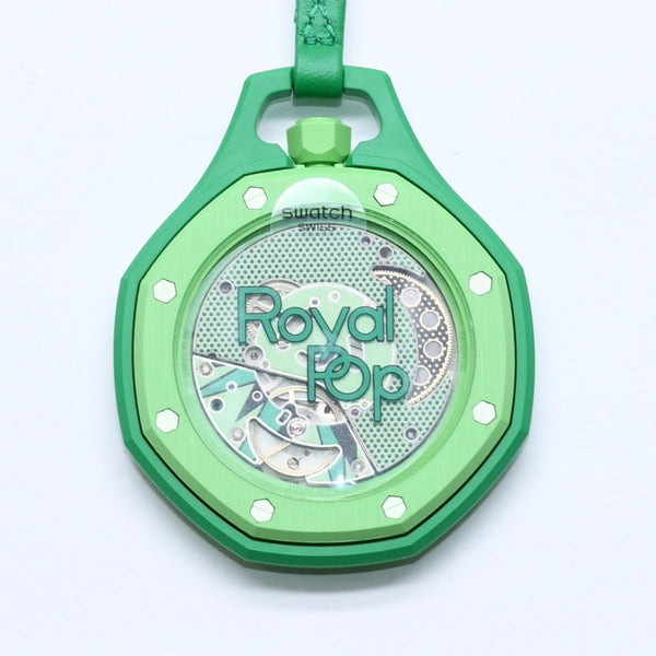 新品未使用 SWATCH スウォッチ × AUDEMARS PIGUET ROIAL POP グリーンエイト SSX03G100N ロイヤルオーク レピーヌ SISTEM51 時計 中古 4a005235