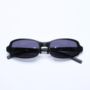 極美品 PRADA プラダ スクエア サングラス アイウェア SPR68A 7AB-1A1 メタル プラスチック ブラック 中古 4a005169