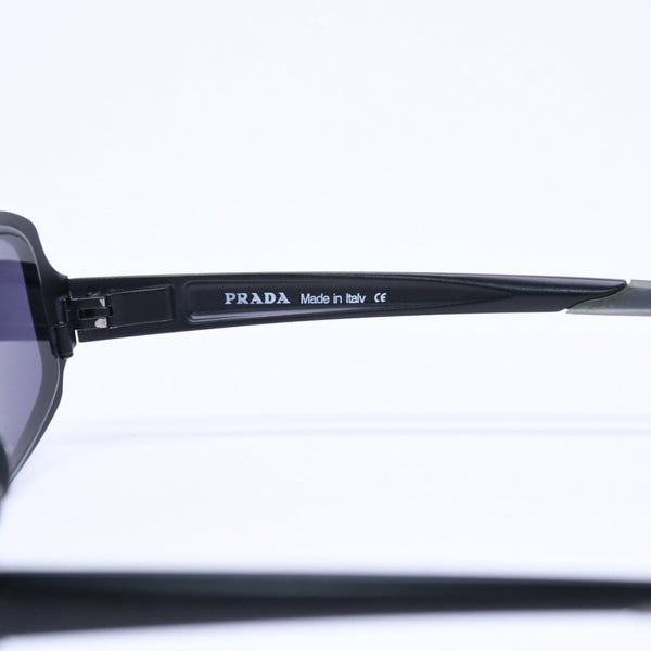 極美品 PRADA プラダ スクエア サングラス アイウェア SPR68A 7AB-1A1 メタル プラスチック ブラック 中古 4a005169