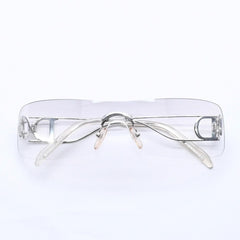 Christian Dior クリスチャンディオール MISS DIORELLA/N リムレスサングラス 22GHY サイズ125 シールド グレー シルバー 良品 中古 4a005018