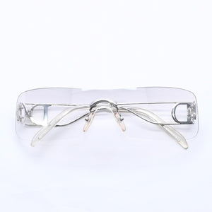 Christian Dior クリスチャンディオール MISS DIORELLA/N リムレスサングラス 22GHY サイズ125 シールド グレー シルバー 良品 中古 4a005018