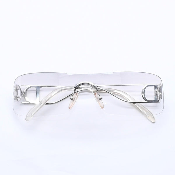 Christian Dior クリスチャンディオール MISS DIORELLA/N リムレスサングラス 22GHY サイズ125 シールド グレー シルバー 良品 中古 4a005018