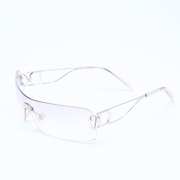 Christian Dior クリスチャンディオール MISS DIORELLA/N リムレスサングラス 22GHY サイズ125 シールド グレー シルバー 良品 中古 4a005018