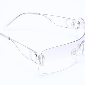 Christian Dior クリスチャンディオール MISS DIORELLA/N リムレスサングラス 22GHY サイズ125 シールド グレー シルバー 良品 中古 4a005018