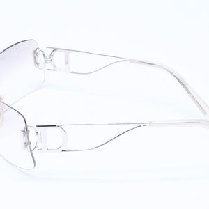 Christian Dior クリスチャンディオール MISS DIORELLA/N リムレスサングラス 22GHY サイズ125 シールド グレー シルバー 良品 中古 4a005018