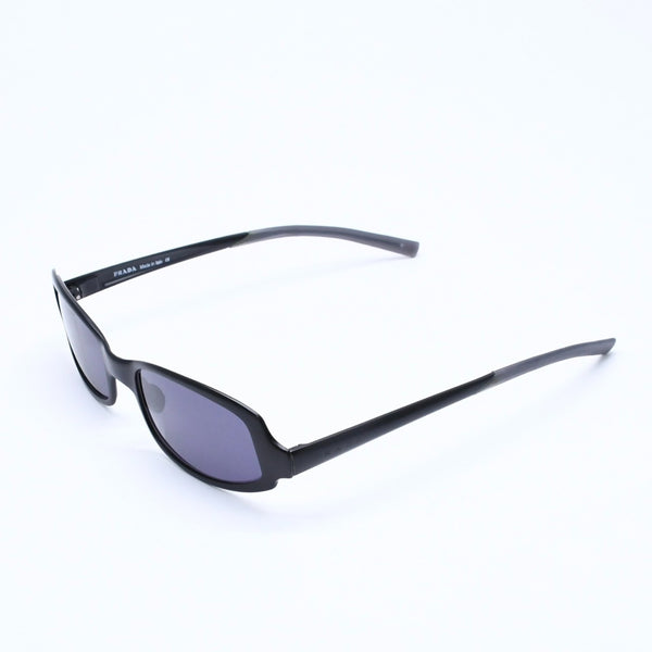 極美品 PRADA プラダ スクエア サングラス アイウェア SPR68A 7AB-1A1 メタル プラスチック ブラック 中古 4a005169