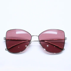 CHANEL Sunglasses Eyewear 4253 c.124/0H Size 59□15 140 Coco Mark Silver Wine Red Good Condition Used 4a005071
