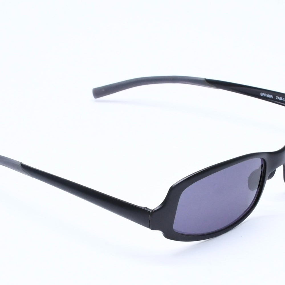 Very Good Condition PRADA Square Sunglasses Eyewear SPR68A 7AB-1A1 Metal Plastic Black Used 4a005169