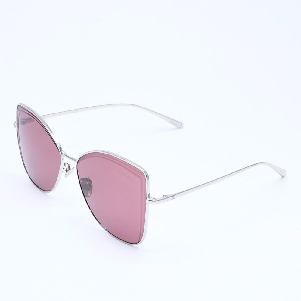 CHANEL シャネル サングラス アイウェア 4253 c.124/0H サイズ59□15 140 ココマーク シルバーワインレッド 美品 中古 4a005071