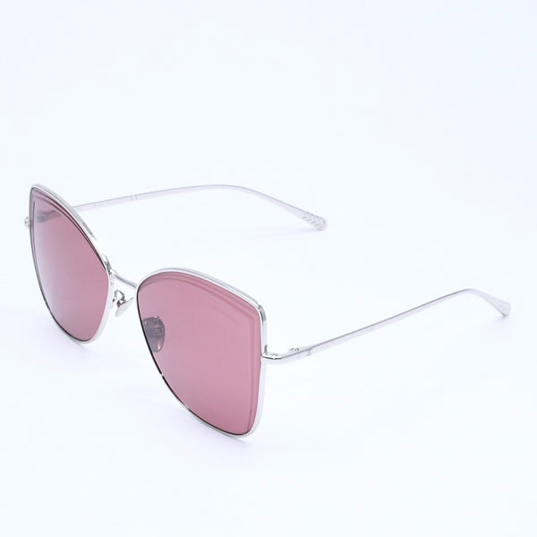 CHANEL Sunglasses Eyewear 4253 c.124/0H Size 59□15 140 Coco Mark Silver Wine Red Good Condition Used 4a005071