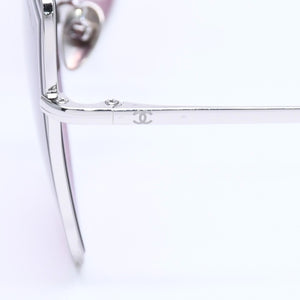 CHANEL Sunglasses Eyewear 4253 c.124/0H Size 59□15 140 Coco Mark Silver Wine Red Good Condition Used 4a005071