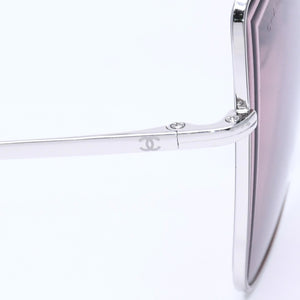 CHANEL Sunglasses Eyewear 4253 c.124/0H Size 59□15 140 Coco Mark Silver Wine Red Good Condition Used 4a005071