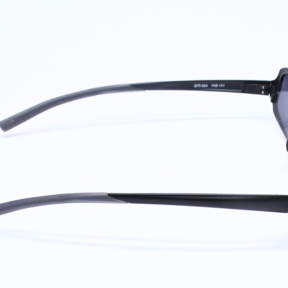 Very Good Condition PRADA Square Sunglasses Eyewear SPR68A 7AB-1A1 Metal Plastic Black Used 4a005169