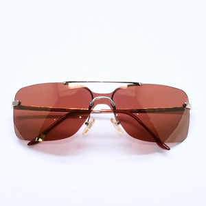 Very Good Condition Christian Dior MINI MOTARD Rimless Sunglasses Eyewear 36C Size 125 Red Gold Used 4a005005
