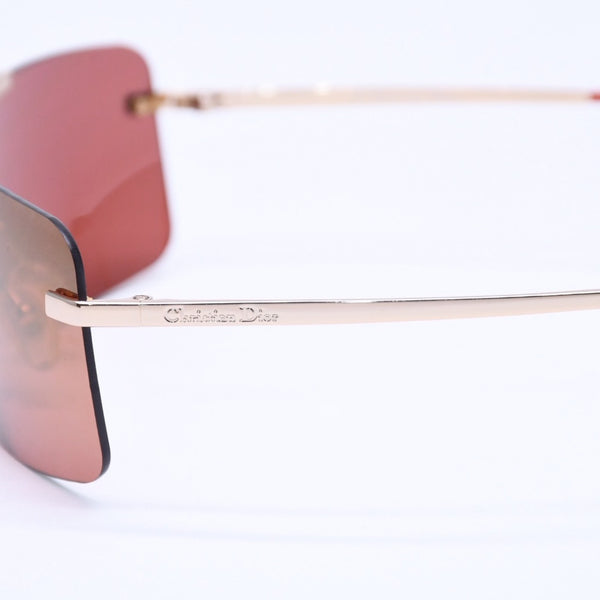 Very Good Condition Christian Dior MINI MOTARD Rimless Sunglasses Eyewear 36C Size 125 Red Gold Used 4a005005