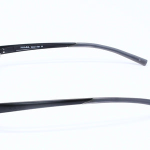 極美品 PRADA プラダ スクエア サングラス アイウェア SPR68A 7AB-1A1 メタル プラスチック ブラック 中古 4a005169