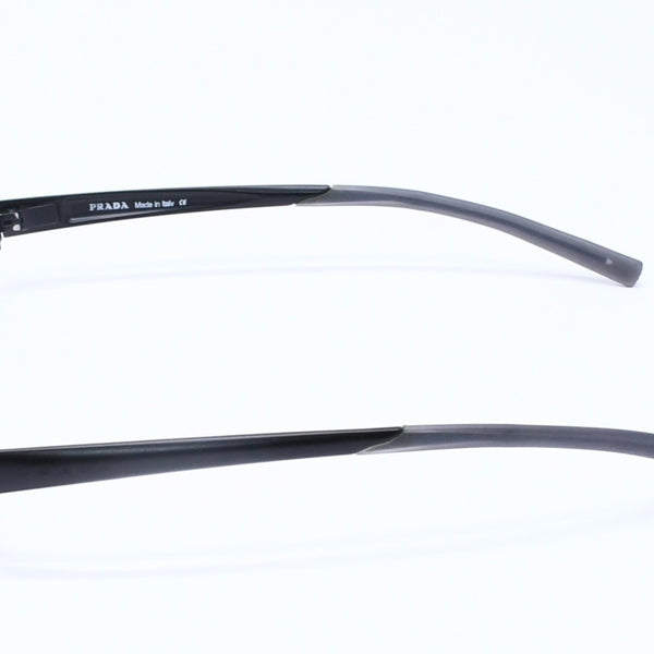 極美品 PRADA プラダ スクエア サングラス アイウェア SPR68A 7AB-1A1 メタル プラスチック ブラック 中古 4a005169