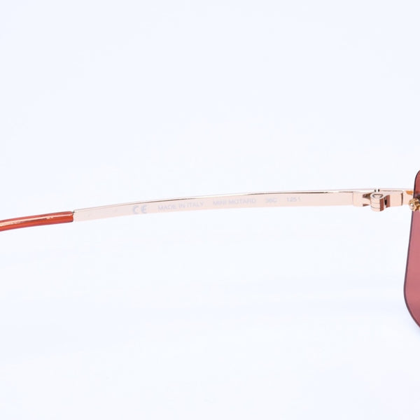 Very Good Condition Christian Dior MINI MOTARD Rimless Sunglasses Eyewear 36C Size 125 Red Gold Used 4a005005