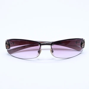 GUCCI グッチ ハーフリム サングラス アイウェア GG2743/F/S BKPYT サイズ62□15 130 ホースビット クリアブラウン 美品 中古 4a005105