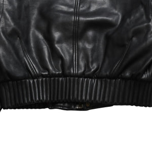 VERSACE SPORT Faux leather footed jacket 303135 Black Red check stripe pattern 46 size Gold hardware Good condition Used 4a005004