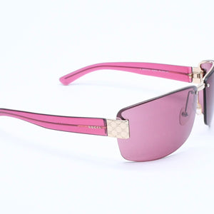 GUCCI Gucci Half Rim Sunglasses Eyewear GG1800/S NP4 Size 65□13 120 Wine Red Gold Good Condition Used 4a005061