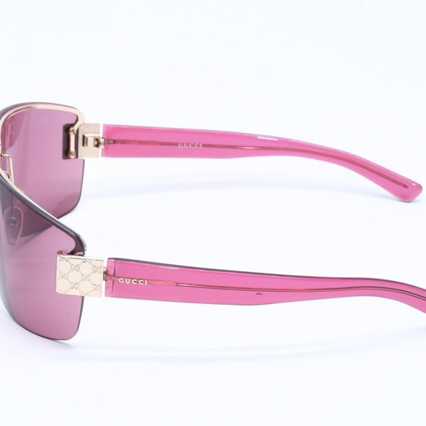 GUCCI Gucci Half Rim Sunglasses Eyewear GG1800/S NP4 Size 65□13 120 Wine Red Gold Good Condition Used 4a005061