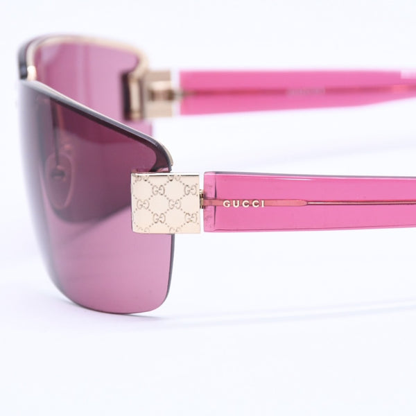 GUCCI Gucci Half Rim Sunglasses Eyewear GG1800/S NP4 Size 65□13 120 Wine Red Gold Good Condition Used 4a005061