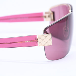 GUCCI Gucci Half Rim Sunglasses Eyewear GG1800/S NP4 Size 65□13 120 Wine Red Gold Good Condition Used 4a005061