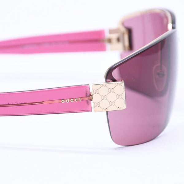 GUCCI Gucci Half Rim Sunglasses Eyewear GG1800/S NP4 Size 65□13 120 Wine Red Gold Good Condition Used 4a005061