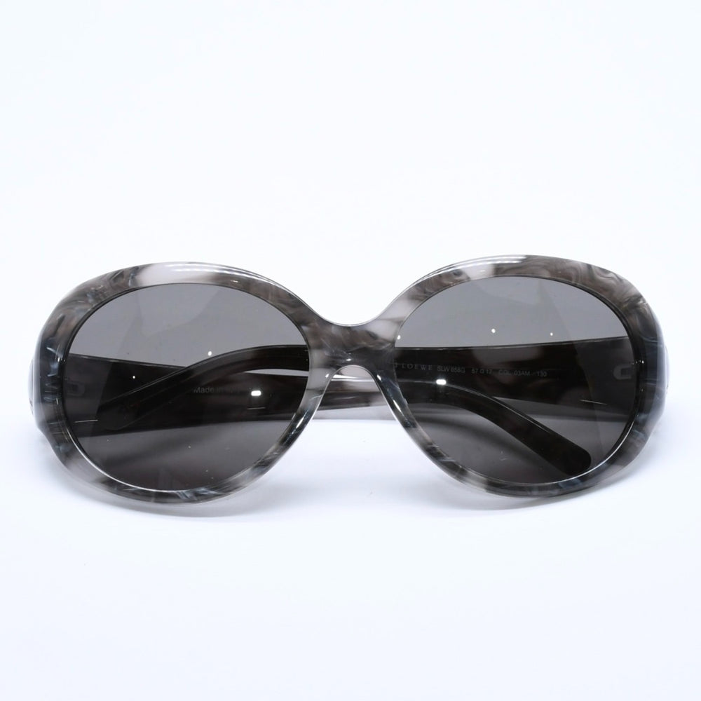 LOEWE ロエベ サングラス アイウェア SLW658G 03AM サイズ57□17 130 グレー マーブルカラー アセテート 美品 中古 4a005076