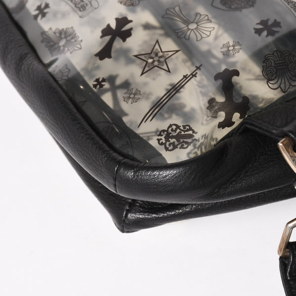 極美品 CHROME HEARTS クロムハーツ BACK TO SCHOOL VINYL バックトゥスクール ビニール バックパック レザー シルバー925 総柄 中古 4a005176