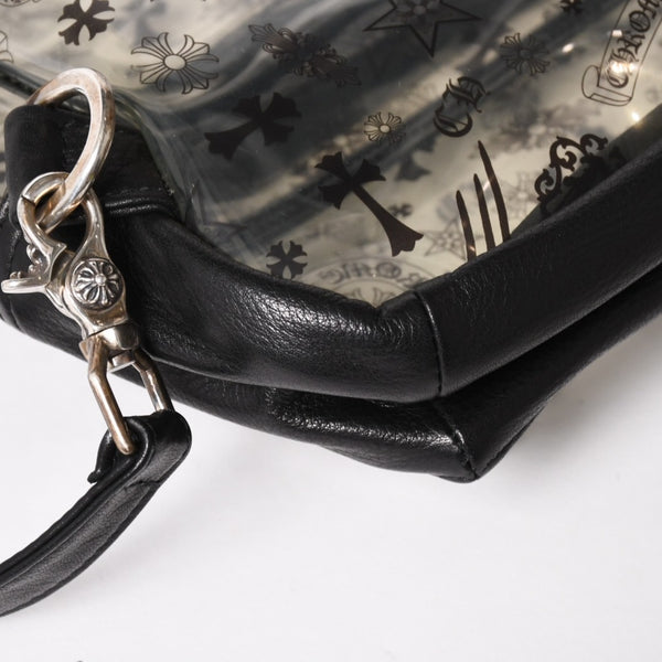 極美品 CHROME HEARTS クロムハーツ BACK TO SCHOOL VINYL バックトゥスクール ビニール バックパック レザー シルバー925 総柄 中古 4a005176