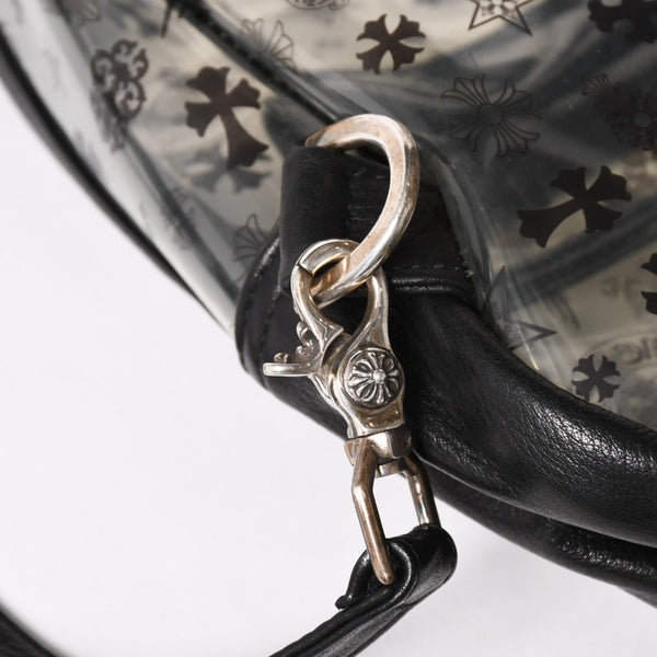 極美品 CHROME HEARTS クロムハーツ BACK TO SCHOOL VINYL バックトゥスクール ビニール バックパック レザー シルバー925 総柄 中古 4a005176
