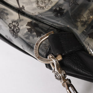 極美品 CHROME HEARTS クロムハーツ BACK TO SCHOOL VINYL バックトゥスクール ビニール バックパック レザー シルバー925 総柄 中古 4a005176
