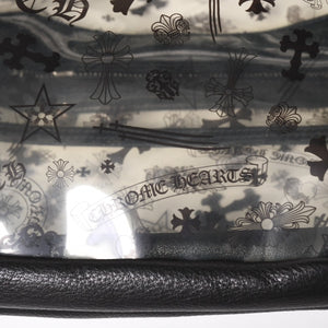 極美品 CHROME HEARTS クロムハーツ BACK TO SCHOOL VINYL バックトゥスクール ビニール バックパック レザー シルバー925 総柄 中古 4a005176