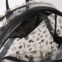 画像をギャラリービューアに読み込む, 極美品 CHROME HEARTS クロムハーツ BACK TO SCHOOL VINYL バックトゥスクール ビニール バックパック レザー シルバー925 総柄 中古 4a005176