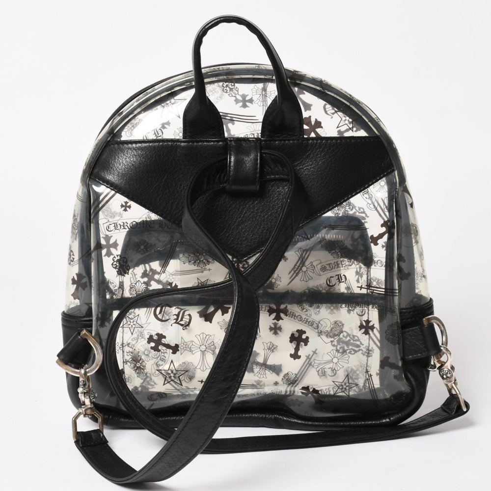 Very good condition CHROME HEARTS BACK TO SCHOOL VINYL Back to school vinyl backpack leather silver 925 all over pattern used 4a005176